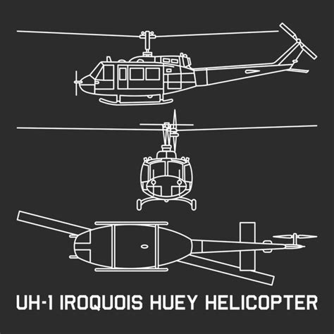 custom uh iroquois huey  army military helicopter blueprint gift  exclusive  shirt