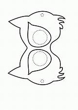 Dieren Maskers Animaatjes sketch template
