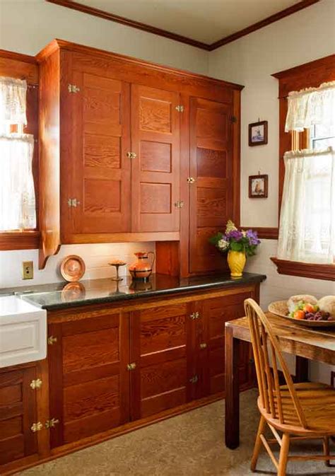 restored cabinets   renovated craftsman kitchen restoration design   vintage house