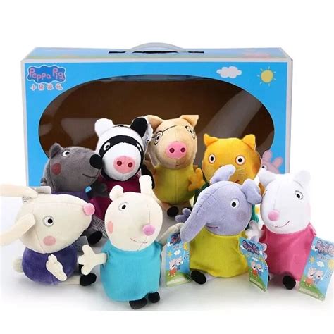 pcsset peppa pig friends emily rebecca suzy sheep stuffed plush toys