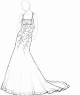 Wedding Coloring Dress Pages sketch template