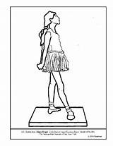 Degas Coloring Dancer Little Pages Lesson Plan Aged Years Ballerina Kids Color Ballet Printable Ratings Getcolorings sketch template