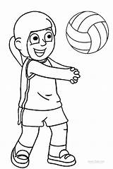 Volleyball Coloring Pages Kids Printable Drawing Sports Court Cool2bkids Sport Girls Children Players Getdrawings Print Choose Board Book sketch template