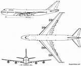 747 Boeing Plan Plans Model Airplane Aerofred Boing sketch template