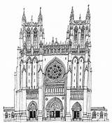 Cathedral Gothic Printablecolouringpages sketch template