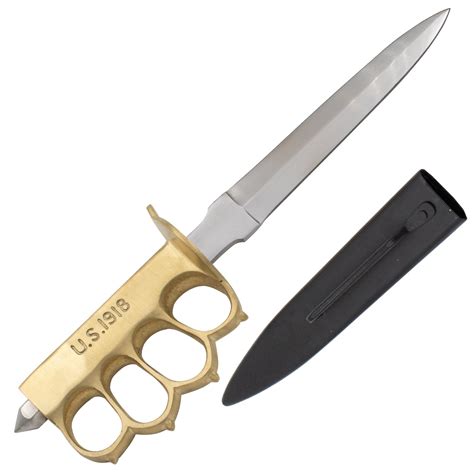 misc trench knife  brass handle sharp  okc