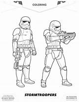 Coloring Stormtroopers Wars Star Force Awakens Printable Click sketch template
