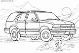 Blazer Chevrolet Coloring Transport Cars Pages Road Off Hyundai Terracan Toyota sketch template