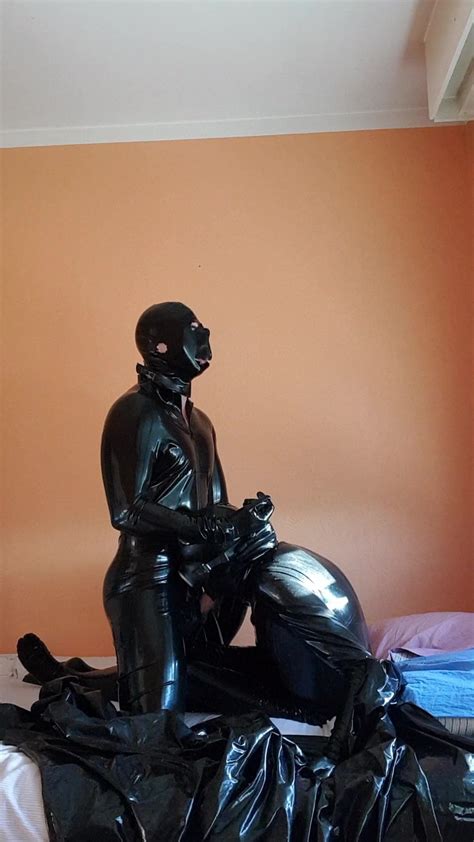 me and my latex friend cum covered in full rubber gay