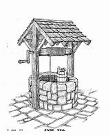 Well Water Wishing Hand Drawing Wells Sketch Drawings Bucket Dug Vintage Old Clipart Pulley Pencil Crank Sketches Draw Fountains Drinking sketch template