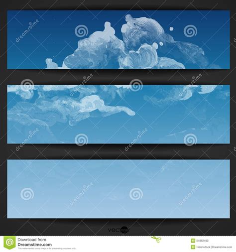 Cloud Sky Painted Background Stock Vector Illustration