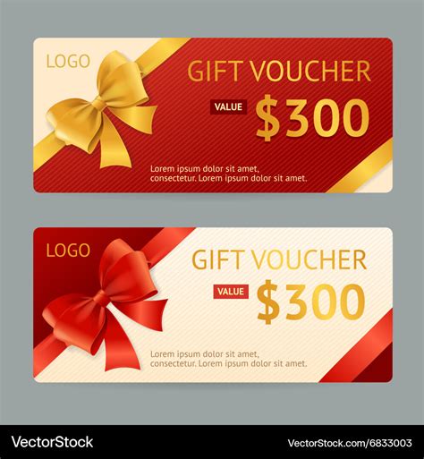gift voucher template royalty  vector image