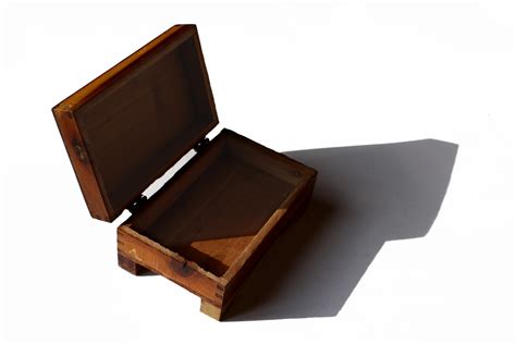 small wooden box  hinged lid picture  photograph  public domain