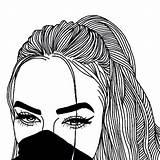 Outline Drawing Girl Tumblr Cool Drawings Hipster Girls Face Backgrounds Outlines Sideways Getdrawings Desenhos Eyes Starbucks Hair Para Draw Transparent sketch template