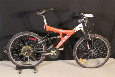 red  white supercycle xtl ds  speed full suspension mountain bike
