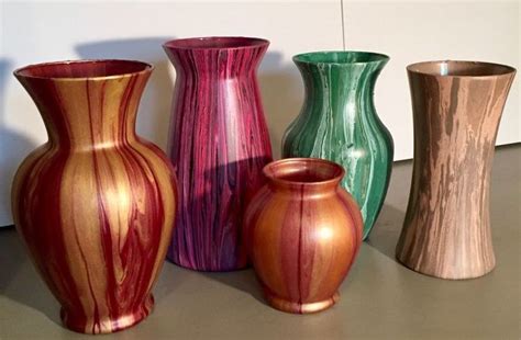 Diy Paint Pouring Vase Decor Cheap Glass Vases Painted Glass Vases