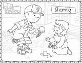 Caillou Coloring Loves Sheet Club Older sketch template