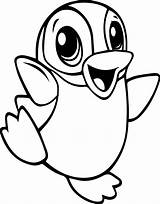 Penguin Coloring Pages Baby Kids Clipartmag sketch template
