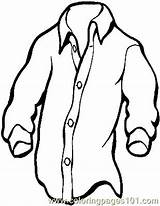 Shirt Coloring Pages Clipart Sleeve Long Cliparts Template Flat Clothes Library Favorites sketch template