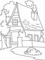 Coloring Pages Cottage Scenic Scenery Kids Printable Color Print Designlooter Getcolorings Astonishing Sample Few Amazing Spring 737px 48kb sketch template