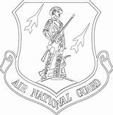 Guard National Air Seal Color Force Department Military sketch template