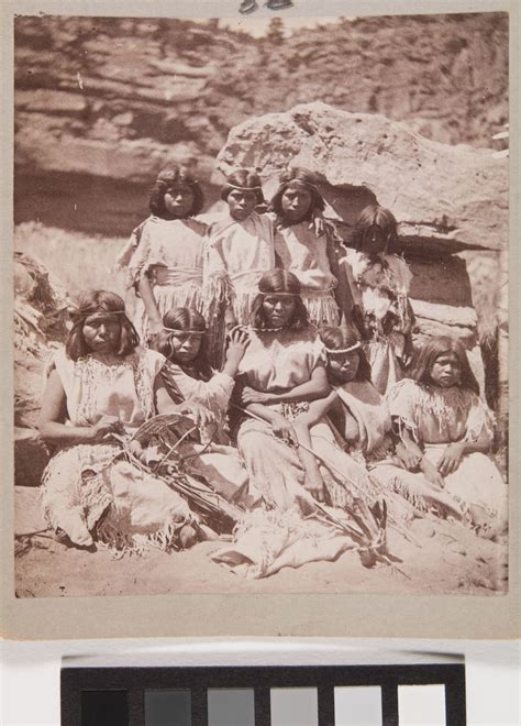 Paiute Women And Girls In Native Dress One With Cradleboard Amon