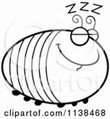 Grub Outlined Chubby Sleeping Clipart Coloring Cartoon Vector Drunk Thoman Cory sketch template