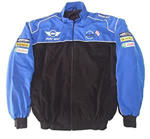 mini cooper racing jacket coat blue  black amazonca sports outdoors