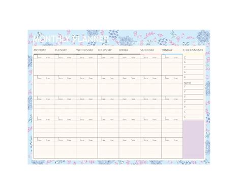 version  lovely floral monthly paper pad  sheets cm diy