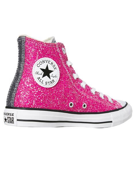 converse womens chuck taylor  star glitter  shoe pink surfstitch