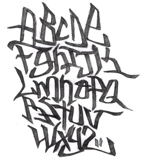 nice graffiti style graffiti alphabet