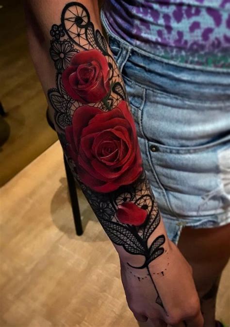 Unveiling 60 Alluring Lace Tattoos For Women Art And Design Lace
