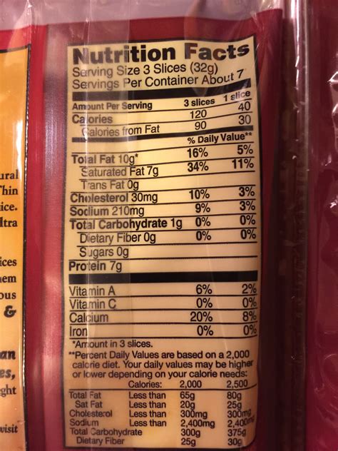 sargento colby monterey jack cheese ultra thin sliced natural calories nutrition analysis