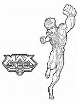 Max Steel Pages Coloring Boys Print sketch template
