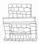 Fireplace sketch template