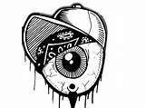 Eye Drawing Ball Eyeball Graffiti Getdrawings Gangsta Character sketch template