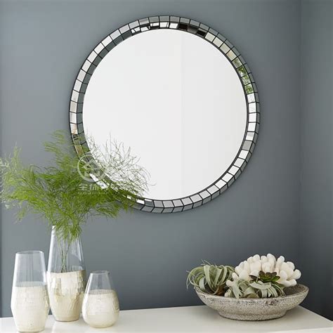 Modern Round Wall Mirror Glass Console Mirror Bathroom Venetian Mirror