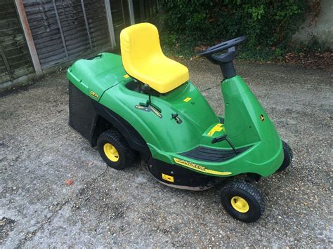 john deere cr  cr automatic ride  mower tractor  deck  collector