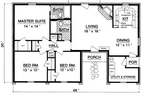 contemporary house plan  bedrooms  bath  sq ft plan