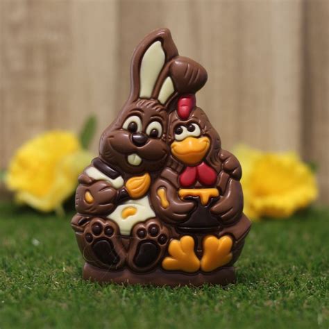 chocolate easter bunny chick