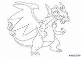 Dracaufeu Feu Pokémon Colorier Méga Waouo Coloriages Evoli Gratuitement Imprimé sketch template