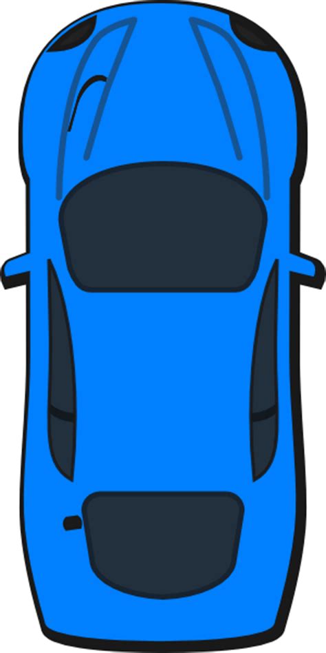 Blue Car Top View 90 Clip Art At Vector