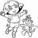 Dora Printable Kids sketch template