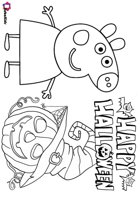 peppa pig happy halloween coloring page halloween coloring pages