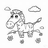 Zebra Coloring Pages Cute Baby Animal Drawing Printable Stripes Template Color Templates Zebras Animals Colouring Supercoloring Colorear Para Kids Getcolorings sketch template