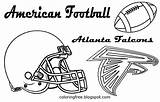 Falcons Atlanta Pages Coloring Clipart Football Template sketch template