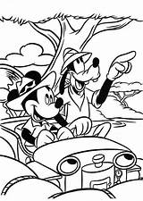 Coloring Safari Mickey Pages Mouse Goofy Thanksgiving Drawing Color Bulk African Getcolorings Getdrawings sketch template