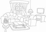 Coloring Pages Bedroom Big Room Livingroom Color Kids Printable Sheet Worksheets Template Printables sketch template