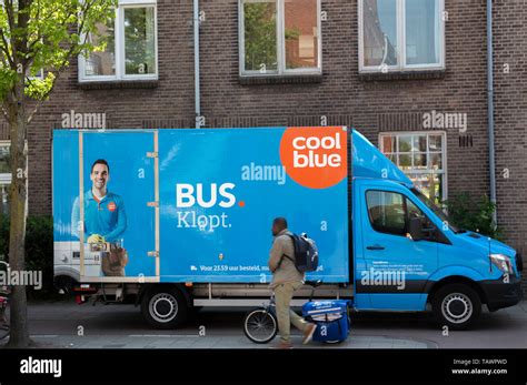 coolblue store truck  amsterdam  netherlands  stock photo alamy