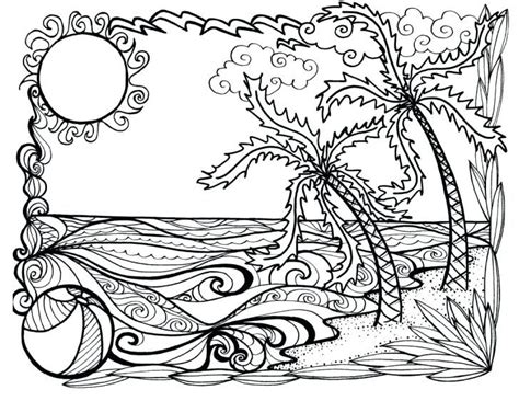 summer tree coloring page   great activity  kids  love